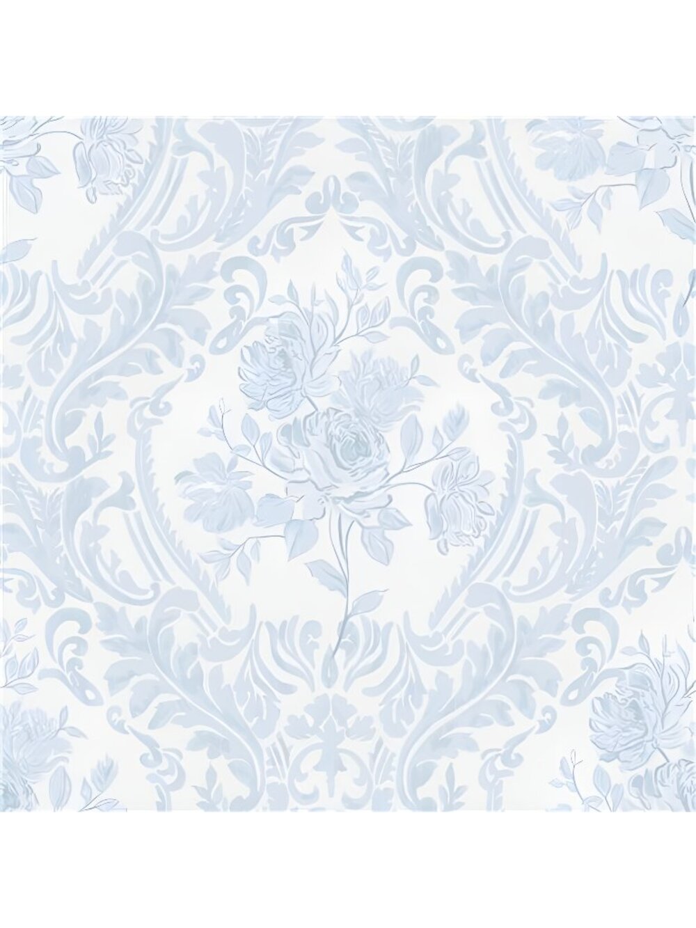 Peel & Stick Wallpaper Vintage Floral Contact Paper Boho Watercolor Blue Damask